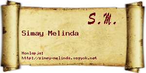 Simay Melinda névjegykártya